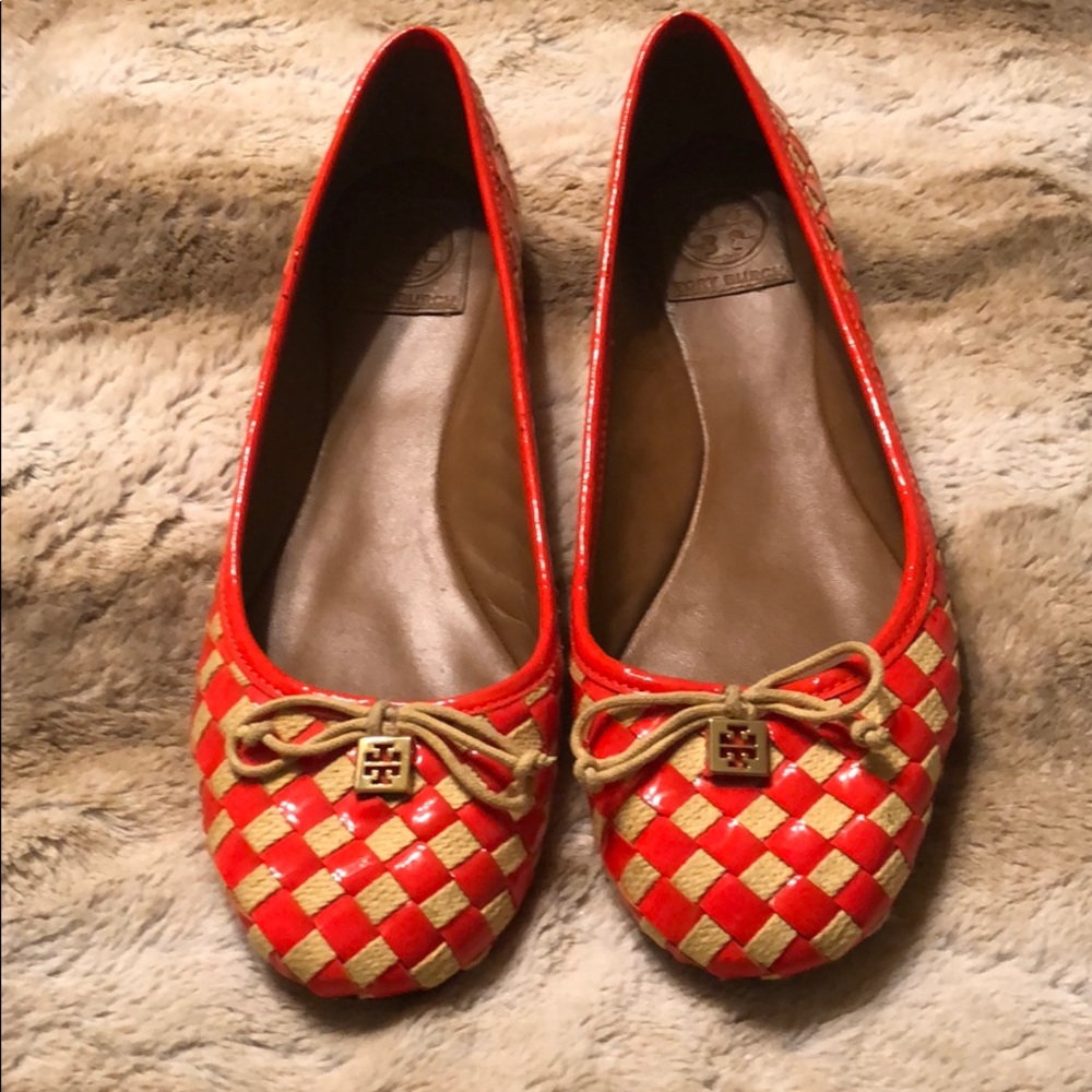 Tory Burch woven flats
